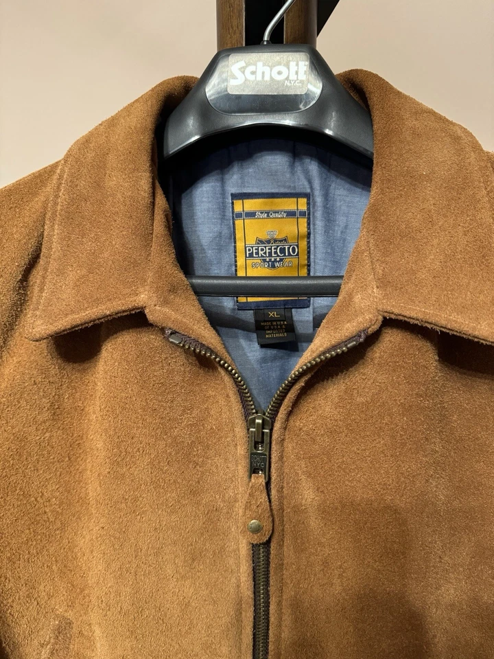 Schott 375W Cow Suede Women's Trucker Jacket Size XL - Image 2 of 4