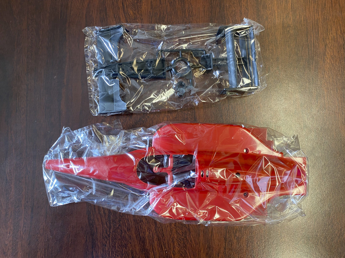 Vintage Tamiya Tamtech 1/14 Ferrari 643 F1 Racer body parts