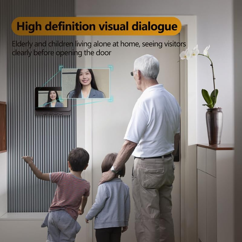 Videocitofono Campanello Senza Fili Da Esterno Impermeabile IP67, Citofono Con T - Foto 3 di 12