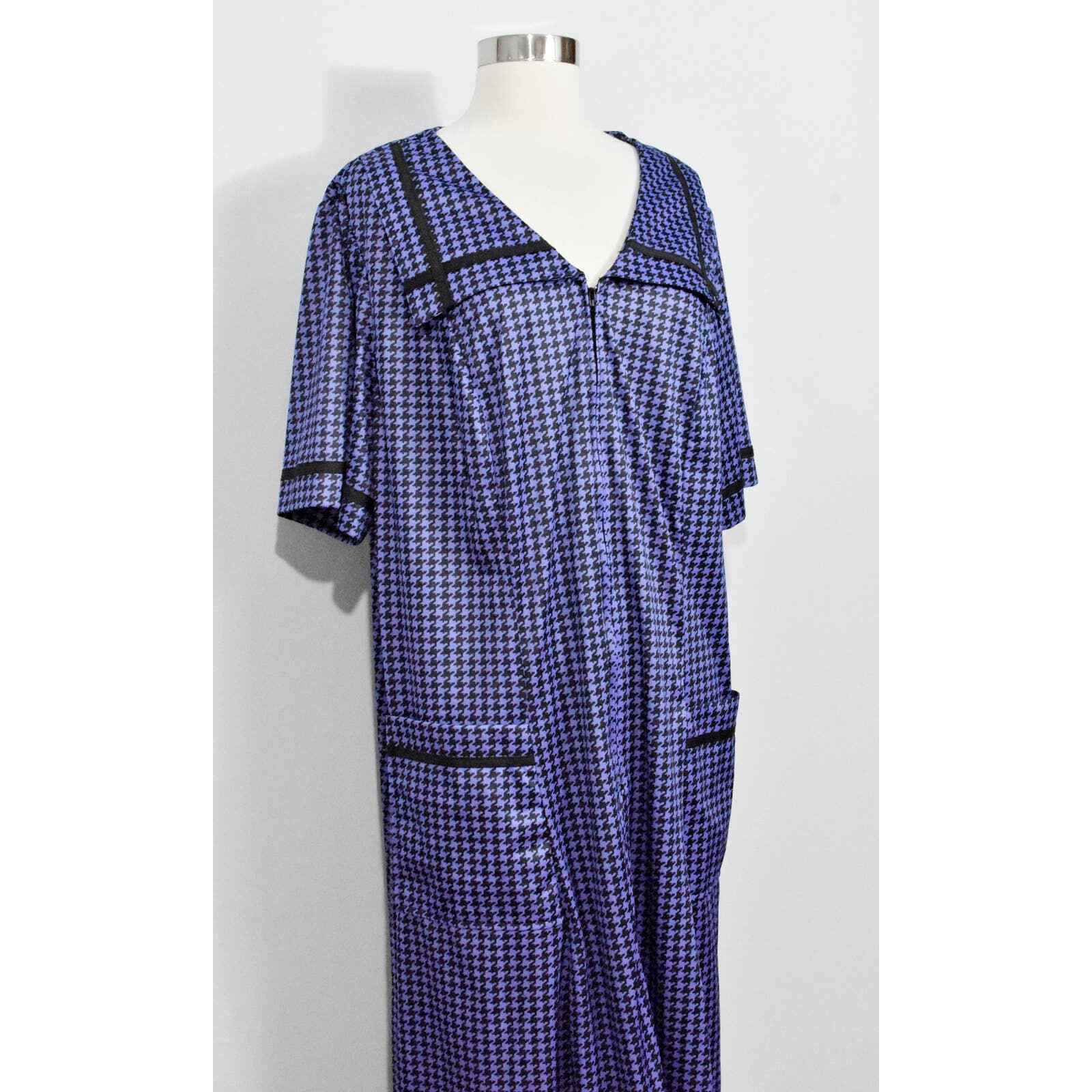 Purple Houndstooth Housedress by Yakko - image 7