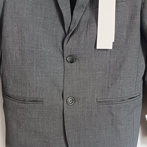 NEW Calvin Klein Boys Blazer Size 12 Regular Gray Flex Suit Jacket Coat - Picture 4 of 15