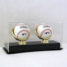 DELUXE ACRYLIC (TWO) DOUBLE BASEBALL with GOL...