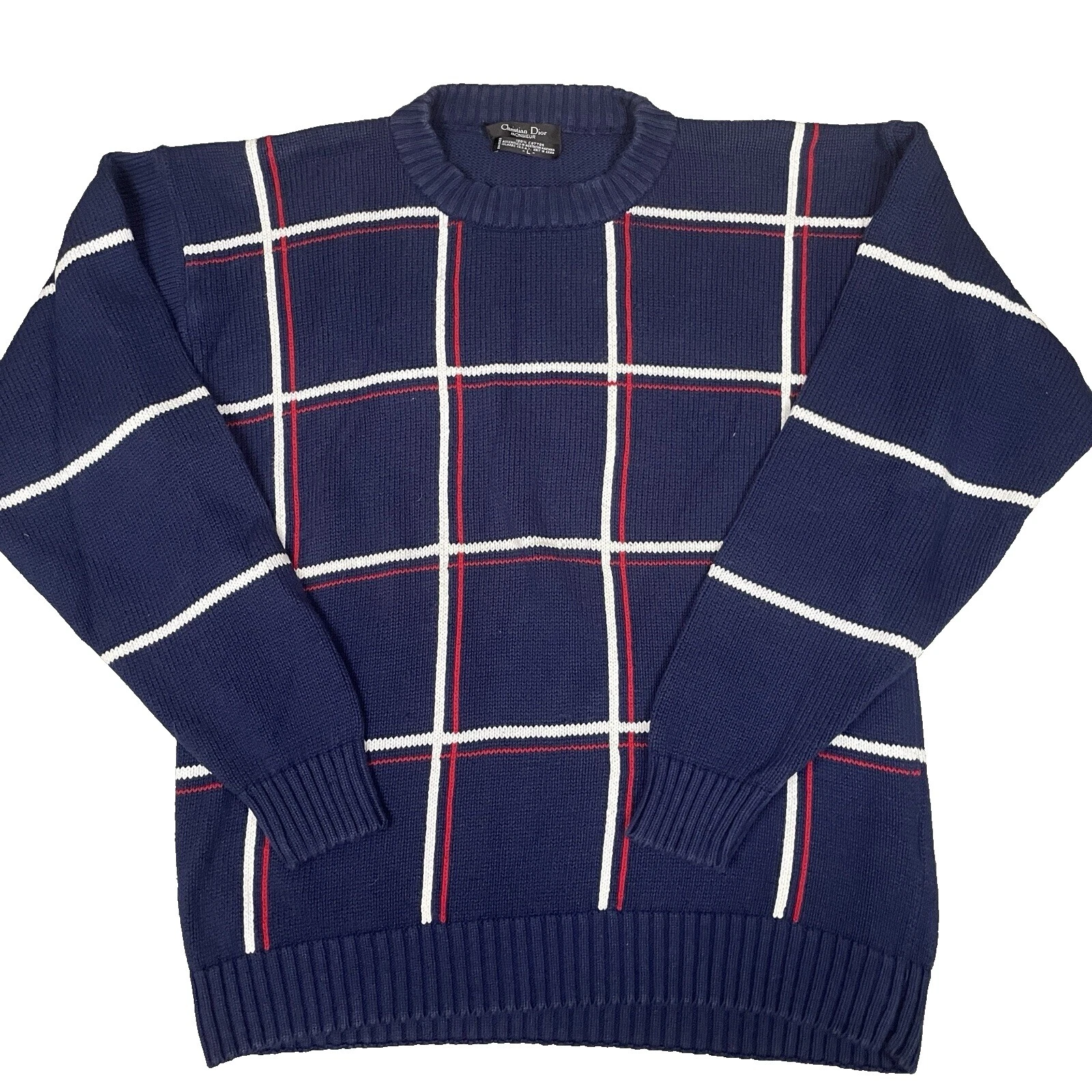 Dior Regular Size L Crew Neck Sweaters for Men