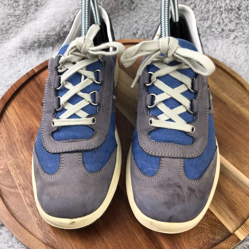 Mephisto Runoff Air Jet Zapatos Mujer EU 5 US 7.5 Azul Lona Gris Gamuza Tenis Foto 4 de 4