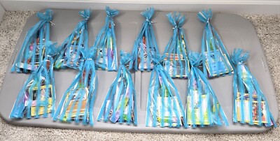 12 PreMade Birthday Party Favor Bags (Pokemon Cards, PopIt & Paw Patrol Pencils)