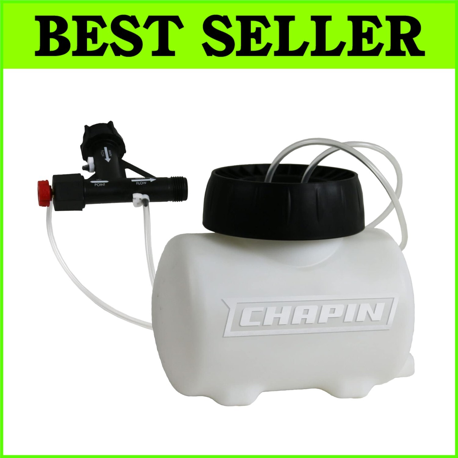 Translucent 1-Gallon HydroFeed Fertilizing Injector with Adjustable Rate Control