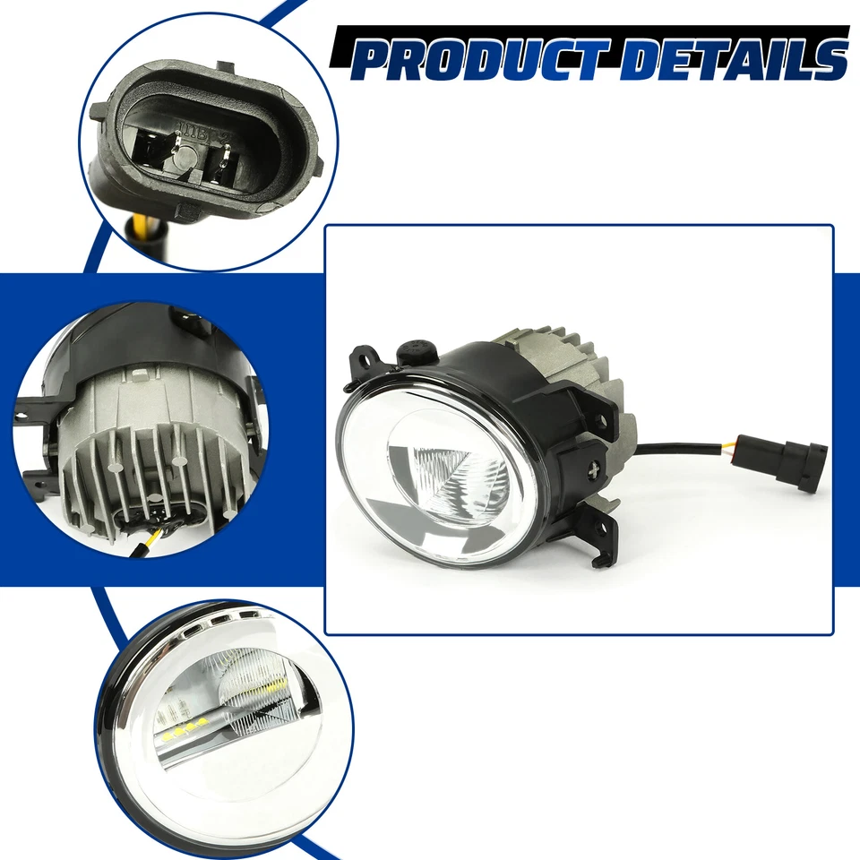 For  Infiniti Q50 Q60 QX50 QX60 QX80 2014-20 Bumper Fog Lights Front 1Pair - Image 4 of 4