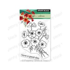 Penny Black Stamps "Enliven" Bouquet of Flowers - Have a Great Day, S-6 - NEW