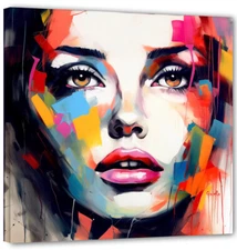 Milena Pop Face Abstract Art Modern Contemporary Picture 100x100 Excellent Current FC34