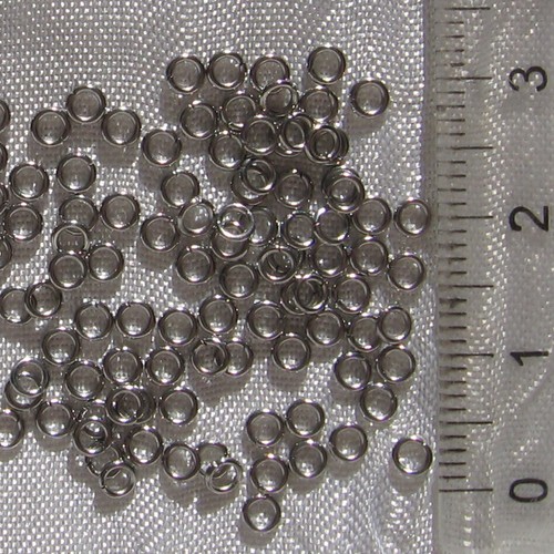 LOT DE 200 / 100 ANNEAUX DE JONCTION ACIER INOXYDABLE 3mm 4mm 5mm INOX *IN23-25 - Picture 4 of 14