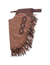 Tough 1 Western Chinks Adult Chaps Premium Filigree Show Fringe 63-900