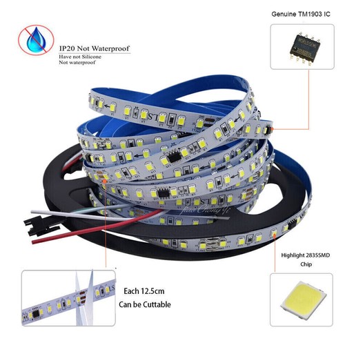 24V Horse Race WS2811 IC Running Water LED Strip 2835 120LEDs/mLight stirp kit - Photo 3 sur 21