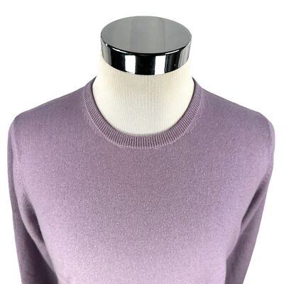 Phenix Sweater Mens Large 100% Cashmere Lavender Light Phenix Sweater Mens Large 100% Cashmere Lavender Light