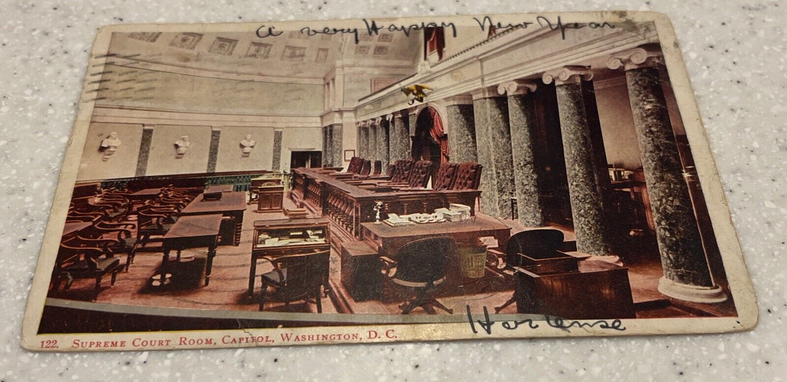 Washington DC US Supreme Court Room Supreme Court Antique Vintage Postcard 1908