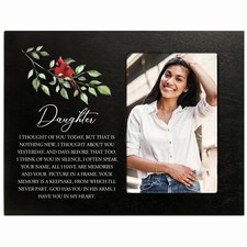 Cardinal Wooden Memorial 8x10 Photo Frame Home Decor - Daughter I Thought Of You