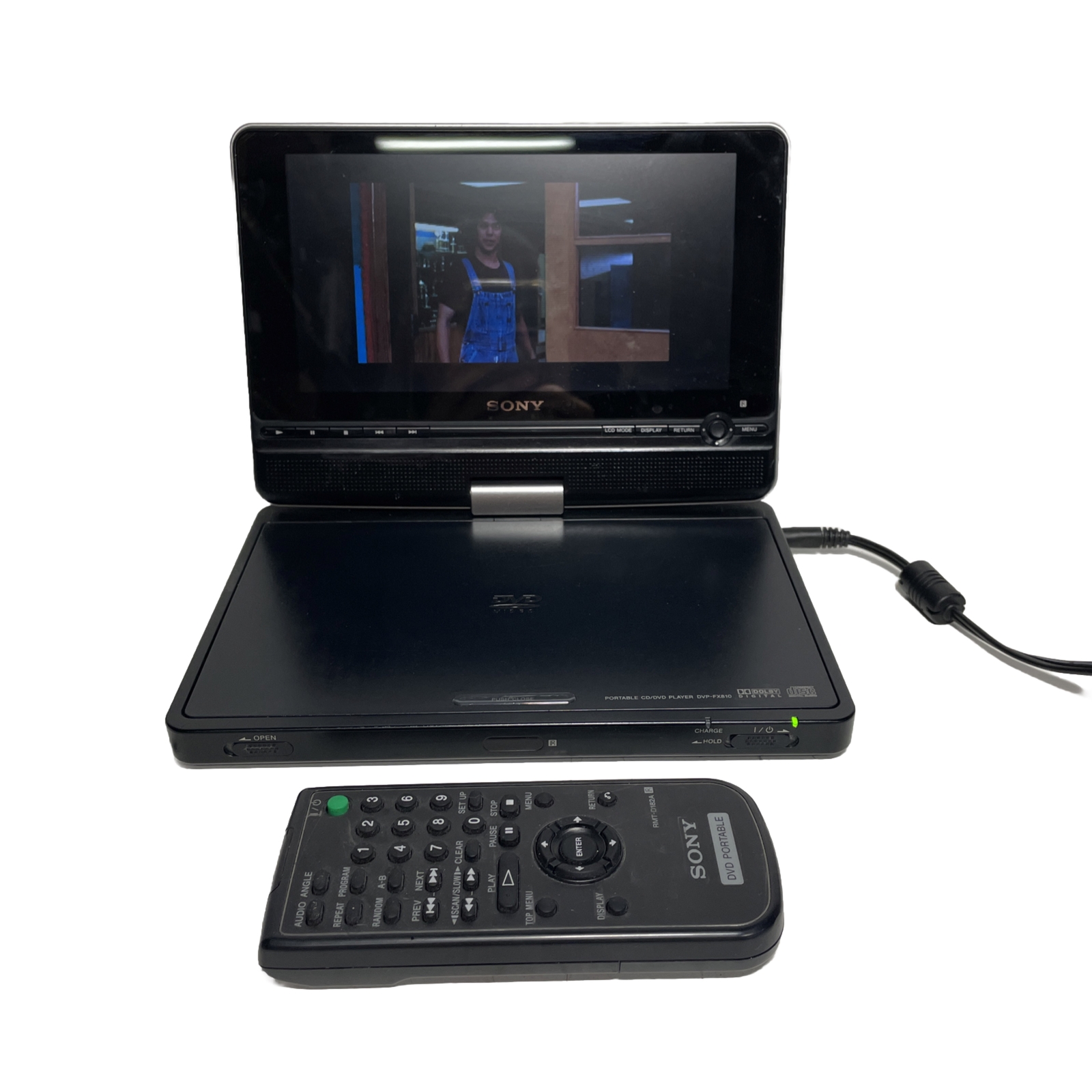 Sony DVPFX820 Portable CD and DVD Player 8" with Power Cord & Remote