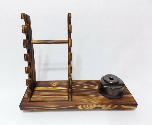 Calligraphy inkwell Pen rack holder desk top ink fountain dip display stand x - Picture 6 of 13