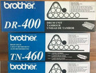 Set 2 New Genuine Factory Sealed Brother TN-460 Toner and DR-400 Imaging Drum