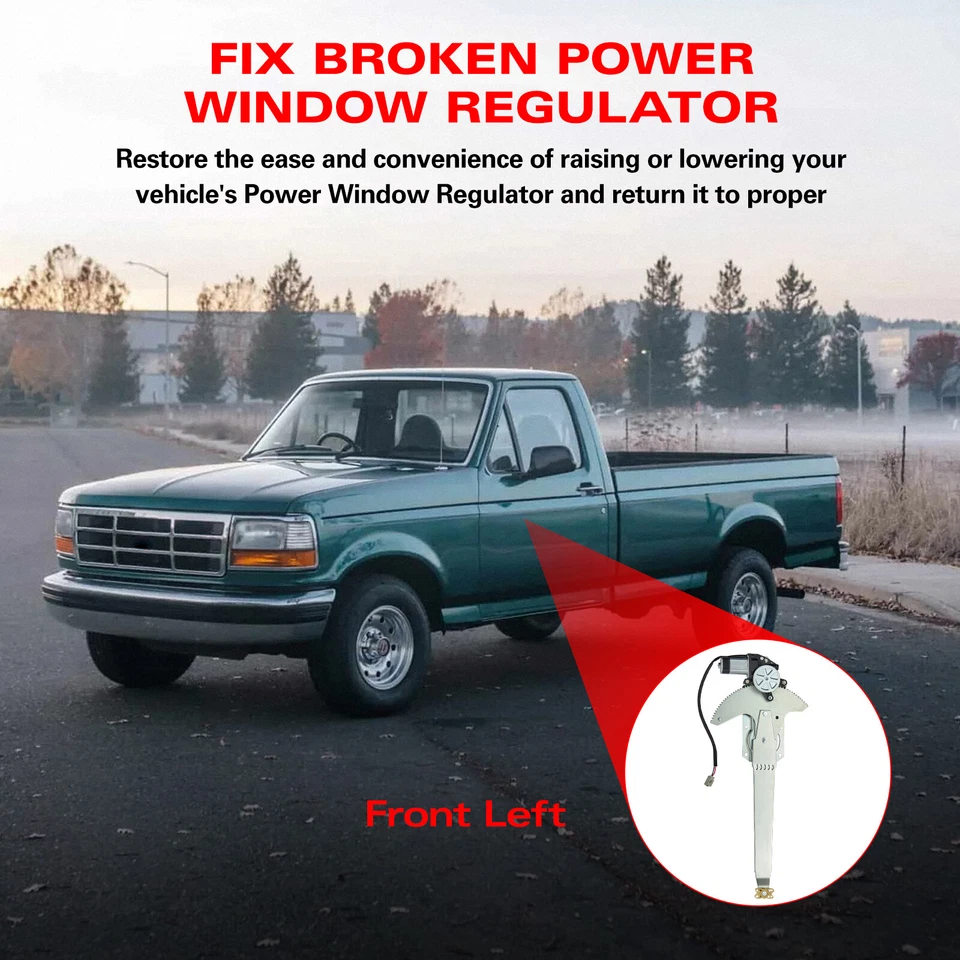 Power Window Regulator W/Motor Front Left Side For 1980-1997 Ford F-350 741674 Foto 4 de 4