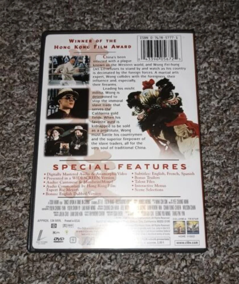 Once Upon Time in China DVD JET LI (Region 1) 2000 Free UK P&P Value Guaranteed - Image 2 of 4