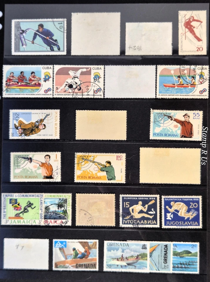 Sport Stamps From Around the World - VF/LH -  Sailing - Shooting - Image 2 of 2