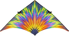 HQ Delta Kite Fireworks HUGE 161" x 77" + RipStop Polyester + Carbon Spars + Bag
