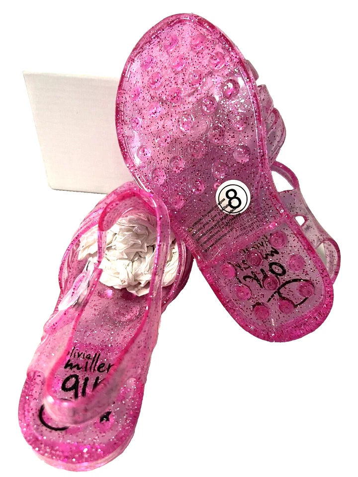 Sandalia Olivia Miller Niña Rosa Jalea Puntera Cerrada Talla 8 NUEVA CON ETIQUETAS Foto 4 de 4