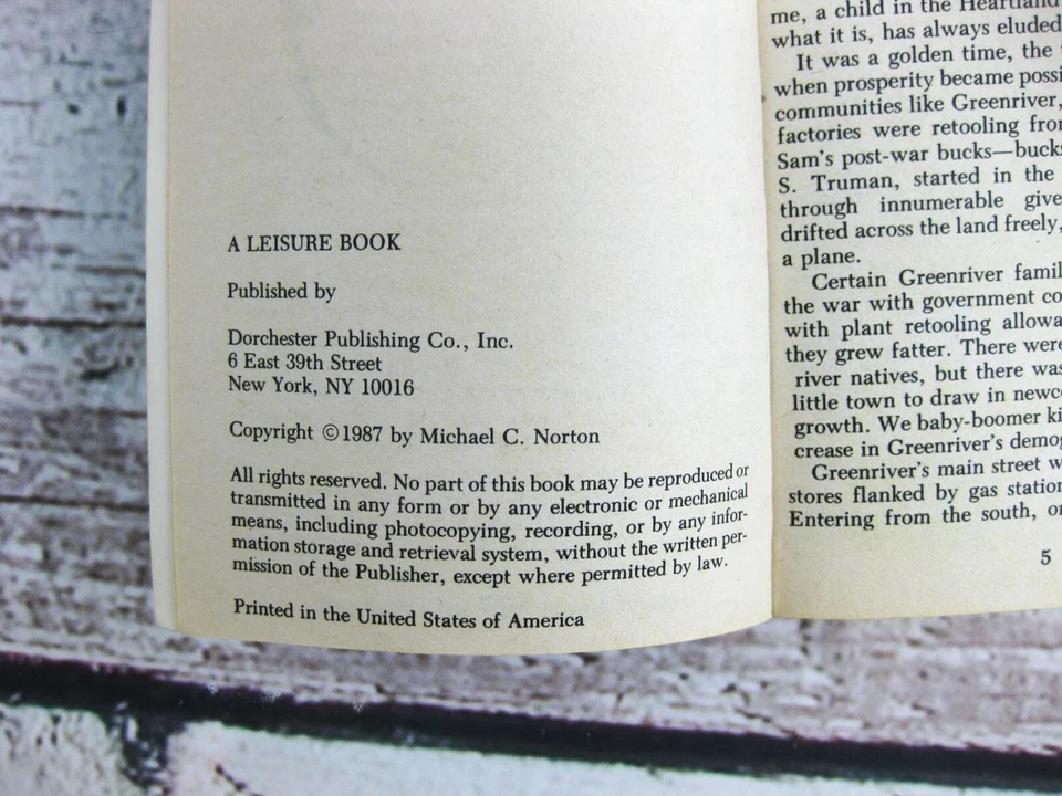 Abomination by Michael C. Norton 1987 Leisure Books Paperback Horror 80s - Image 4 of 4