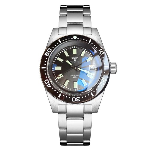 Tandorio 41 Mm 62MAS Schwarz-Graues Zifferblatt NH35A Automatik 300 M Tauch-Herr - Bild 12 von 26