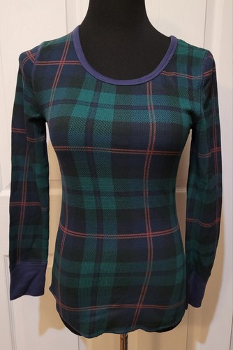 Old Navy Women's Thermal-Knit Long-Sleeve Pajama Top Size XS Beautiful Plaid NWT - Bild 1 von 3