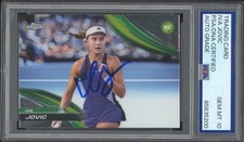 2025 Topps Chrome Tennis #208 Iva Jovic Signed Rookie Card PSA/DNA AUTO 10 RC