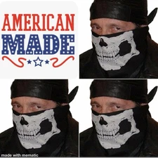 3 PCS USA MADE SKELETON SKULL FACE TUBE WIND DUST MASK NECK COVER SHIELD BIKER