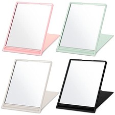 4 Pcs Small Folding Travel Mirror Rectangle Compact Mirror Portable Pocket