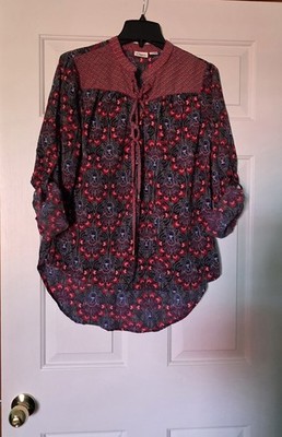Cato Womens Medium Tunic With Roll Up Sleeves