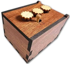 Secret Lock Box II | Mahogany Wood Puzzle Box
