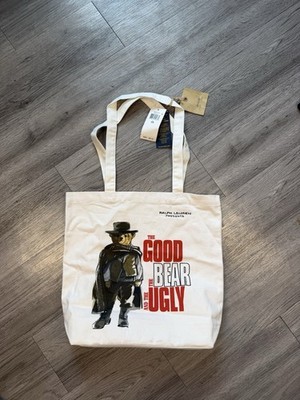 NWT Polo Ralph Lauren Good Bear Bad & Ugly Tote Bag Beige