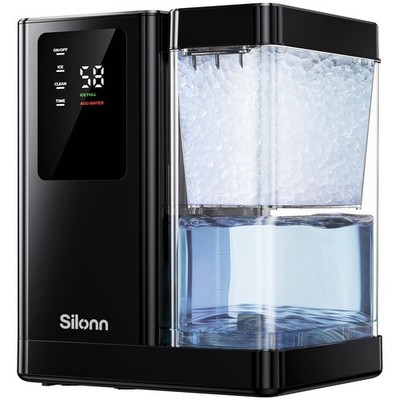 Nugget Ice Maker Countertop with 3L Detachable Water Tank, 40 lbs/24H Soft Ch...