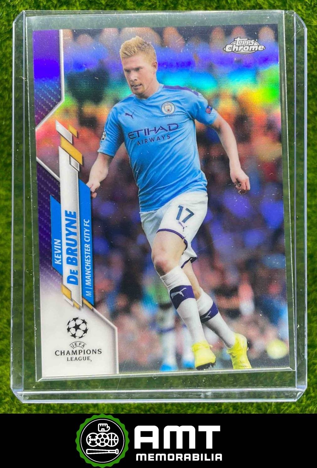 Kevin De Bruyne 107/250 2019 Topps Chrome UEFA Champions Purple Manchester City