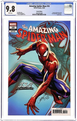 #ad Amazing Spider Man #10B 2025 CGC 9.8 J. Scott Campbell Read Description $51.99