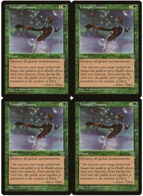 MTG Tranquil Domain x4 Mirage Common NM/LP Playset
