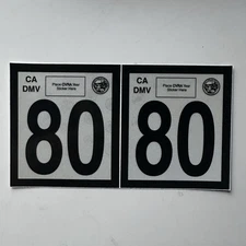 California Commercial Gross Vehicle Weight Sticker 80,000 / 80,000 WEIGHT DMV