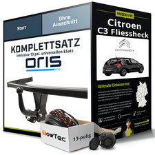 Anhängerkupplung ORIS starr für CITROEN C3 Fliessheck +E-Satz AHK