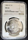 1883 Morgan Silver Dollar CC $1 NGC MS 66 No Reserve LOOK