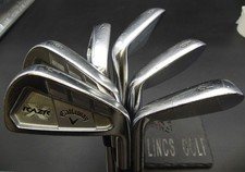 Set of 6x Callaway RAZR X Irons 5-PW Stiff Steel Shafts Iomic Grips*