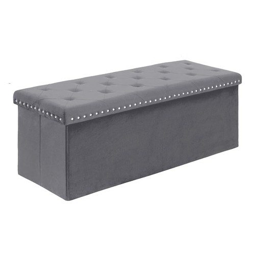 Storage Ottoman Bench, Folding Tufted Ottomans with Storage, Extra Large 140L...