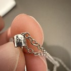 925 Sterling Silver Round Dog Charm Pendant Necklace Chain Lobster 7.67 grams — photo 3