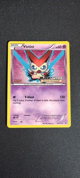Pokémon Victini STAFF Noble Victories Holo Promo Near Mint NM Rare TCG Raw