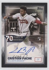 2021 Topps 70 Years of Baseball Series 2 Black 198/199 Cristian Pache Auto 3q5