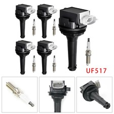 5x Ignition Coil Pack UF517+Spark Plugs Pour Volvo S60 2.5L L5 2012-2016 .