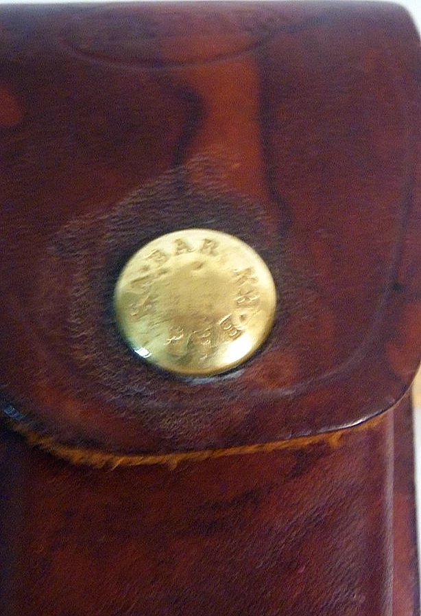 '50' Ka-Bar Cinturón Vaina Trampero, Plegable Cazador De Colección Cuero Foto 3 de 4